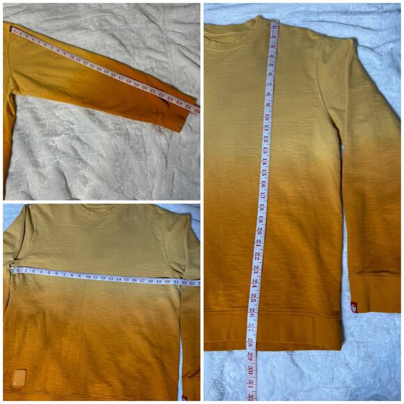 Authentic Original Chick-Fill-A Ombre Crewneck Pullover Sweater Honey Mustard - Picture 7 of 8